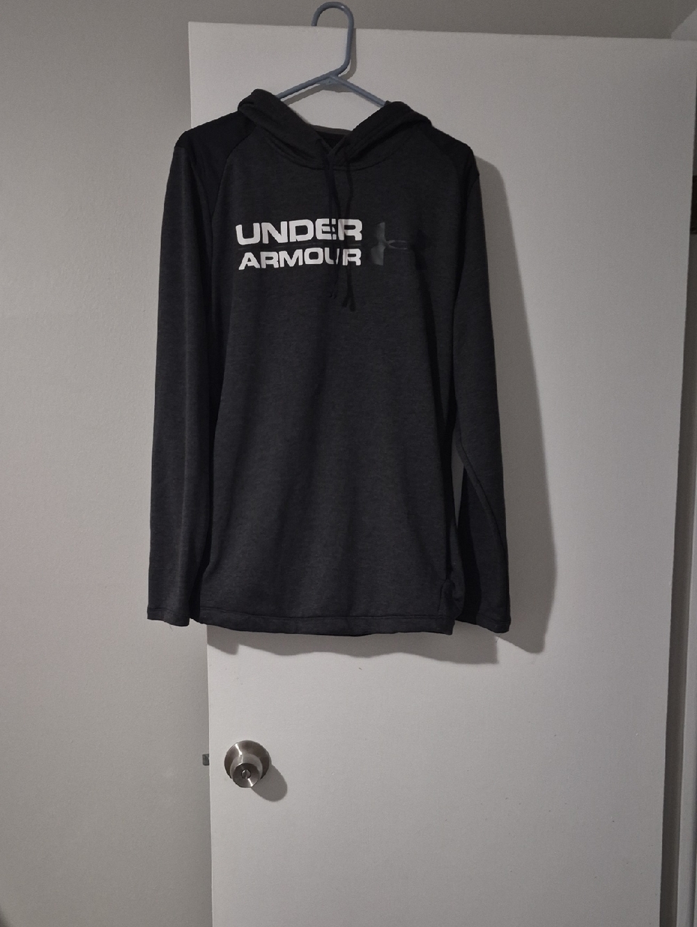 Under Armour Charcoal Gray Logo Pullover Hoodie